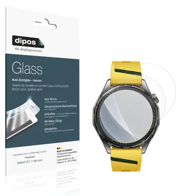 Produktbild von 2x Schutzfolie für Huawei Watch GT 7 46 mm matt - Anti-Shock 9H Folie dipos Glass Kunststoffglas