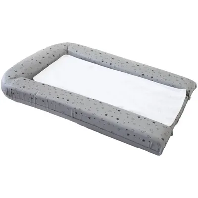 Produktbild von DOMIVA Wickelauflage PVC + 2 abnehmbare Schwämme - Grau mit Sterndruck