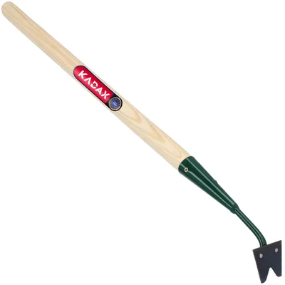 Immagine prodotto di Erpicatore da giardino - 55 cm - Metallo con manico in legno - Due lame - Estirpatore per erbacce