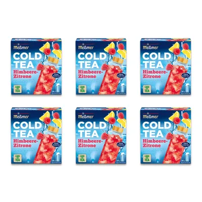 Produktbild von Meßmer Cold Tea Himbeere-Zitrone | Vorteilspack 6 x 14 Pyramidenbeutel | Kaltaufguss