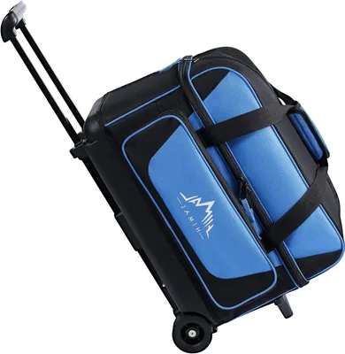 Productafbeelding van Dubbele Bowlingtas - Roller Tas - Sport Transport - Apart Schoenenvak - 2 Ballen - Zwart
