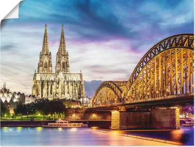 Produktbild von ARTland Poster Dom und Brücke in Köln Größe: 40x30 cm