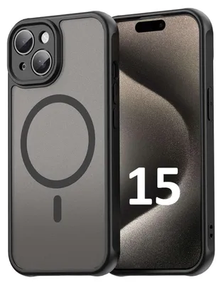 Produktbild von Handyhülle für Apple iPhone 15 Matt Case Schutzhülle Kratzfest Passgenau Schwarz