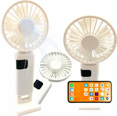 Image de Mini ventilateur de bureau à main, silencieux, pliable, puissant, 3000 mAh, USB-C