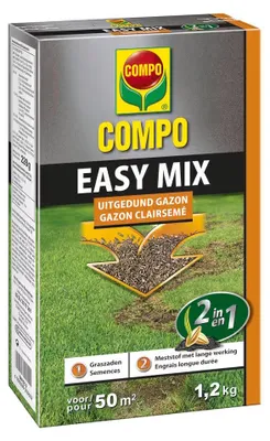 Productafbeelding van COMPO Gazonzaad + meststof 2-in-1 voor herstelgazons 1,2KG - 50 M²