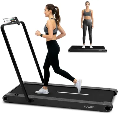 Produktbild von Laufband, kompaktes Laufband mit Vibrationsplatte - 1,0 PS Motor - Lauffläche: 100 x 38 cm