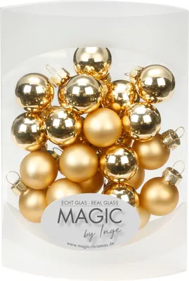 Produktbild von Inge‘s Christmas Decor 12205K043, Kugel-Weihnachtsschmuck, Gold, 20 mm, 25 Stück(e)