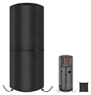 Image de Housse de protection contre les intempéries pour radiateur de terrasse, résistante à la déchirure, imperméable, résistante aux UV, tissu Oxford 420D, dimensions : 42 x 42 x 94 cm, couleur : noir