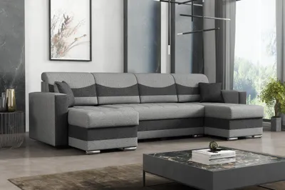 Produktbild von Ecksofa ENZO mit Schlaffunktion U-Form, Sofa mit Bettkasten, Wohnzimmersofa, Couch, Soffa, Bettsofa, Couchgarnitur- BOSS 15 + BOSS 12