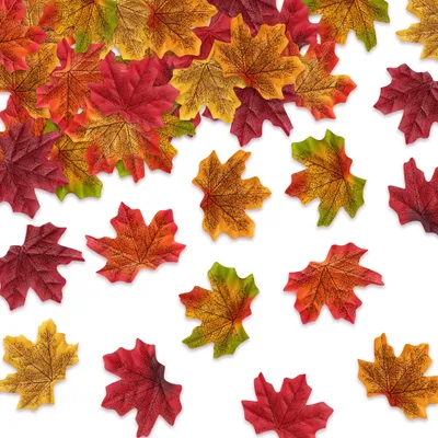 320 Herbstblätter, Kunst-Ahornblätter, 8 Farben, 3,1 x 2,75 Zoll, Polyester