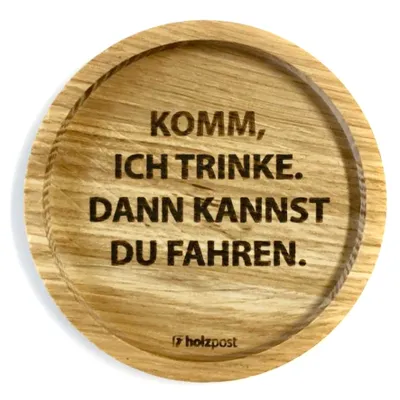 Produktbild von holzpost Untersetzer Fahren Eiche 11,2cm