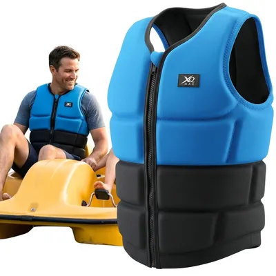 Produktbild von Neopren Schwimmweste SUP XQMAX Blau Schwarz Sicherheitsweste Auftriebsweste Wassersport L
