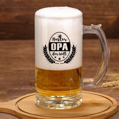 Image de Verre à bière OPA cadeau fête des pères anniversaire Noël
