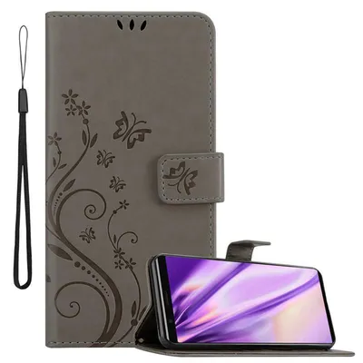 Immagine prodotto di Cadorabo cover per Sony Xperia 5 cover protettiva in grigio cover protettiva custodia per telefono cellulare custodia fiori custodia fiori