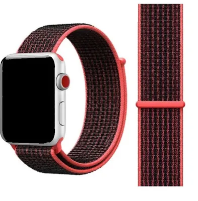 Obrázok produktu pre Apple MRPG2ZM/A, Skupina, Smartwatch, Čierna, Červená, Apple, Apple Watch, Nylon