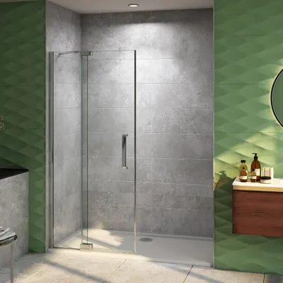 Produktbild von 75X195cm Duschkabine Eckeinstieg Duschabtrennung 8mm Sicherheitsglas Duschwand