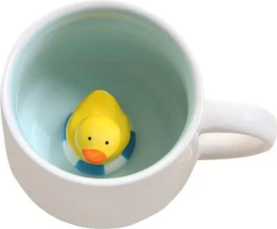 Image de Canard mignon Céramique Tasse à café 3D animal 230ml pour thé lait boisson du matin