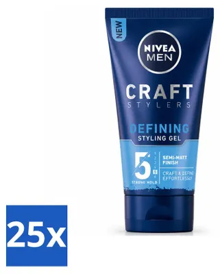 Productafbeelding van 25 x NIVEA MEN Styling Gel, matte finish - 150 ml - Voordeelverpakking - 25 stuks