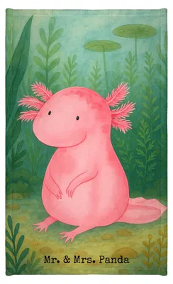 Produktbild von Mr. & Mrs. Panda Handtuch Axolotl Niedlich Design - Weiß - Geschenk, Lebensweisheit, Gästetuch, Weisheit, Zufrieden, Fröhlich, Klein, Liebe, Kleines, Frotteetuch