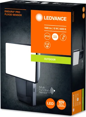 Image de LEDVANCE LED Endura Pro Flood Sensor Projecteur LED gris foncé 15W 1500Lm 4000K IP55 4058075228801