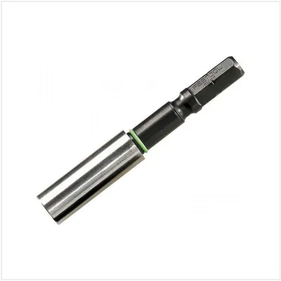 A close-up studio shot of a Festool magnet bit holder with a bit inserted.
