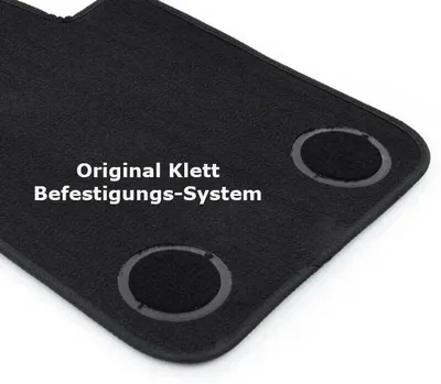 Produktbild von Fußmatten für 5er BMW E60 E61 M5 Edition Premium Velours Autoteppich Matten in Original Qualität 4-teilig Set Schwarz + M Farben