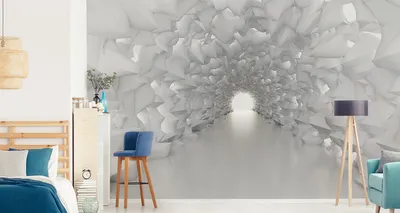 Produktbild von Fototapete Vlies Tapete zauberhafter 3D Tunnel - ABSTRAKTION 450 cm (B) x 300 cm (H) Wandbild Wanddeko