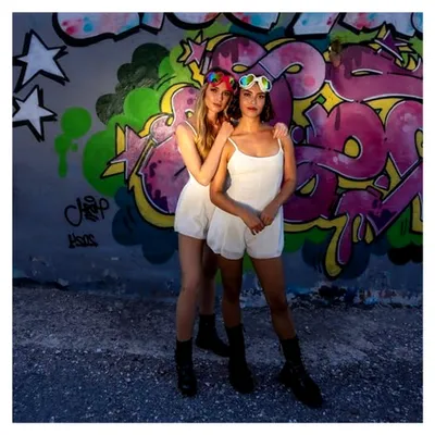 Produktbild von Skibrille Festilove, holografische Gläser, Kostümzubehör für Karneval und Mottoparty, Rosa