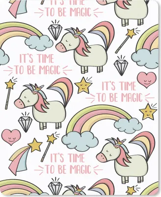Produktbild von MuchoWow® Mauspad Mousepad Regenbogen - Einhorn - Diamant - Zitate - Muster 30x40 cm - Mousepads - Maus Mat - Pad - Mausunterlage - Mausmatten