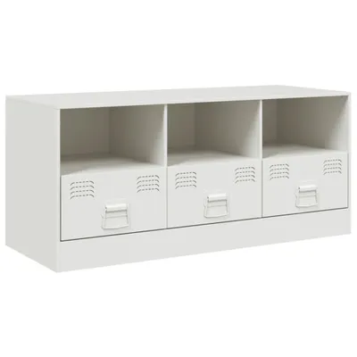 Produktbild von vidaXL TV-Schrank Weiß 99x39x44 cm Stahl
