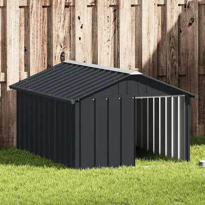 Immagine prodotto di vidaXL Cuccia per cani antracite 116,5x153x81,5 cm Acciaio zincato