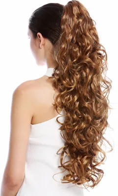 Produktbild von WIG ME UP Zopf Pferdeschwanz Lockig Lang Voluminös Erdbeerblond N1095-V-27