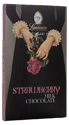 Image de Chocolat au lait aux fraises Laurence, 80 g