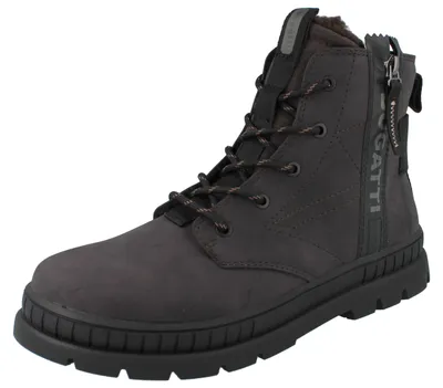 Produktbild von BUGATTI Herren Winterstiefel Warmfutter dunkelbraun Kunstleder - Größe: 44