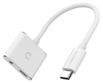 Produktbild von Cygnett CY2866PCCPD, 3.5mm, Männlich, USB Typ-C, Weiblich, 0,13 m, Weiß