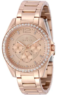 Zdjęcie produktu dla Invicta Angel 50111 Zegarek Damski - Mechanizm Kwarcowy - Stal Nierdzewna z Różowym Złotem Tarcza - 38 mm