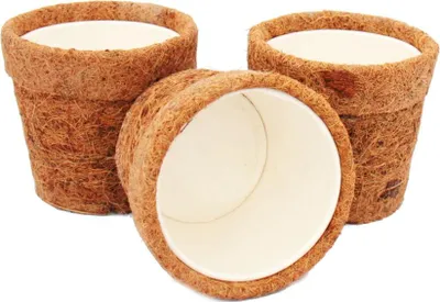 Zdjęcie produktu dla Kokodama - Pusta doniczka 10 cm - Zestaw 3 sztuk