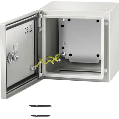 Image de VEVOR Boîtier en acier NEMA, 8 x 8 x 6\'\' Boîtier deen acier NEMA 4X, IP66 étanche à l'eau et à la poussière, boîtier de raccordement électrique pour l'extérieur/intérieur