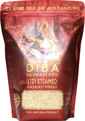 Produktbild von DIBA Extra Langkorn Basmati Reis - 1121 Original – 2lbs (907g)