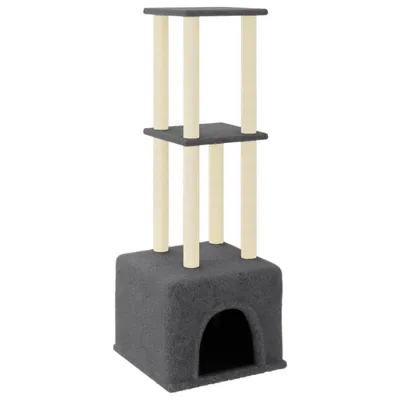 Obrázek produktu pro Škrabadlo pro kočky se sisalovými sloupky tmavě šedé 133,5 cm