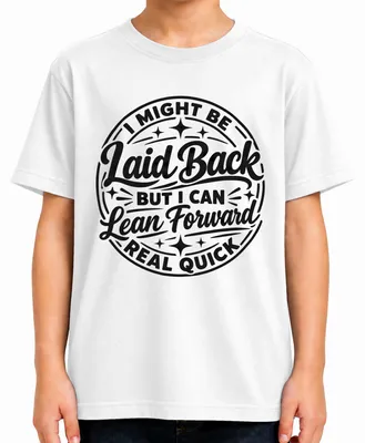 Imagen del producto de "Puede que sea relajado, pero puedo ponerme serio muy rápido", camiseta para niños, color blanco, talla 140