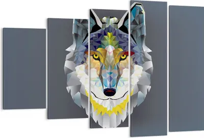 Produktbild von Bild auf Leinwand - Leinwandbild - Tier Abstraktion - 150x100cm - Wand Bild - Wanddeko - Leinwanddruck - Bilder - Kunstdruck - Wanddekoration - Leinwand bilder - Wandkunst - EG150x100-3633