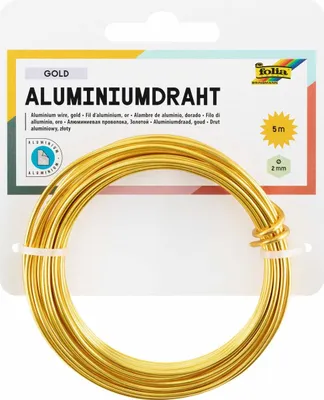 Obrázok produktu pre Folia 79665 Basteldraht Alu - gold, 2 mm x 5 m
