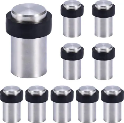 Immagine prodotto di Tappi cilindrici per porte - set da 10 pezzi - acciaio inox - 6 cm
