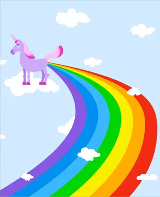 Produktbild von Wallario Magnet für Kühlschrank / Geschirrspüler, magnetisch haftende Folie - 60 x 80 cm, Motiv: Einhorn mit Regenbogen aus dem Hintern