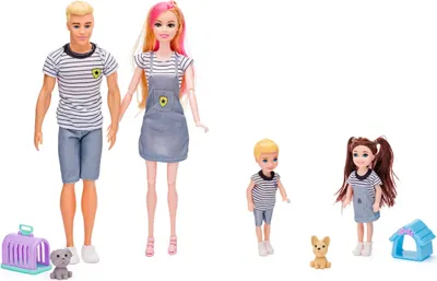Immagine prodotto di Famiglia di bambole con animali domestici, 30 cm