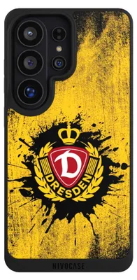 Produktbild von NIVOCASE Handyhülle für Samsung Galaxy S26 Ultra  Hülle NIVOpure Case Schwarz Fußball Offizielles Lizenzprodukt SG Dynamo Dresden