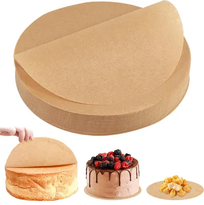 Produktbild von Rundes Backpapier 30 cm, 150 Stück, Antihaftbeschichtung, hitzebeständig, für Küche