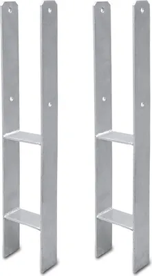 Zdjęcie produktu dla Kotwa H 101MM wspornik słupka 2 sztuki kotwa słupka wspornik słupka carport wspornik H, do słupków 9 x 9 cm, carportów, domów na palach