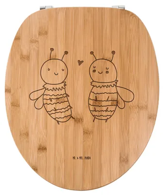 Produktbild von Mr. & Mrs. Panda Toilettendeckel Biene Verliebt - Transparent - Geschenk, WC Sitz, Deckel, Klobrille, WC-Brille, Brille